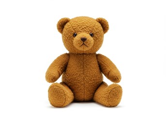 Obraz premium Photo of a Brown Cuddly Teddy Bear Plush Toy on White