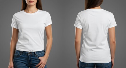 Photo of Woman in White T-Shirt and Blue Jeans