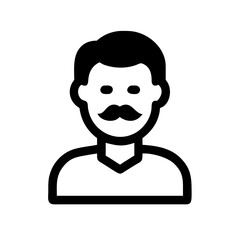 man with mustache icon