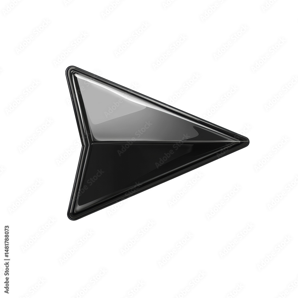 Poster a sleek modern arrow navigates the digital void a beacon of progress in on transparent background