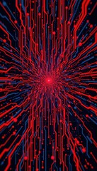 a simulation of a network under ddos attack, flooding with fake packets, overloading bandwidth, and spiking latency.