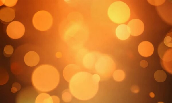 Abstract big glow orange bokeh particles float up animation