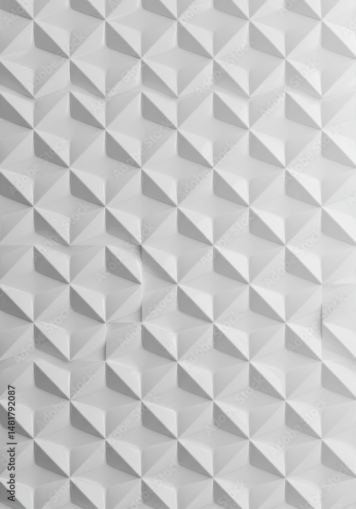 Poster 3d white geometric background abstract textured pattern