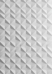 3D White Geometric Background Abstract Textured Pattern
