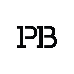 PB monogram logo design letter text name symbol monochrome logotype alphabet character simple logo