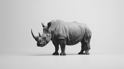 Fototapeta premium Gray Rhino Sculpture
