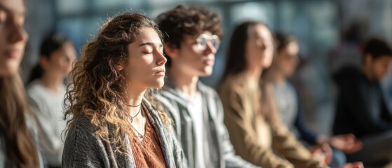 Group meditation session
