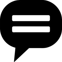 black and white speech bubble