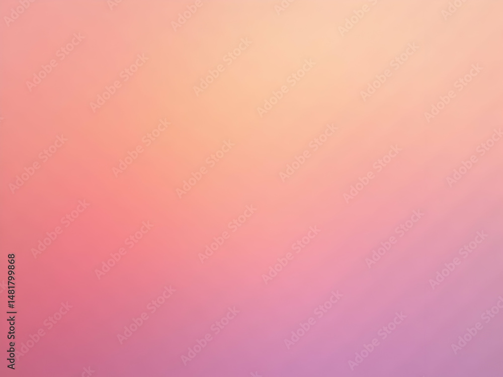 Poster soft sunset hues, a gentle gradient of peach, pink, and lavender creating a calming and visually app