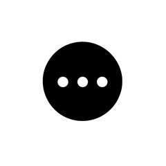 Fototapeta premium Circular button icon with three evenly spaced holes used in clothing, tailoring visuals, or interface symbolism
