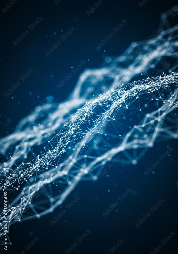 Poster abstract 3d illustration background technology plexus