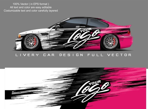 car livery graphic vector. abstract grunge background design for vehicle vinyl wrap and car branding