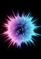 Abstract 3D Render of Colorful Particle Explosion