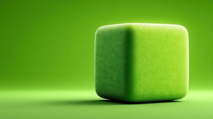 Minimalist Plain Green Background for Product Photography with Single Object Highlight, Studio Lighting
