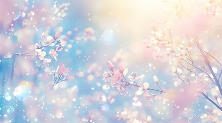 Spring blossoms in soft pastel colors