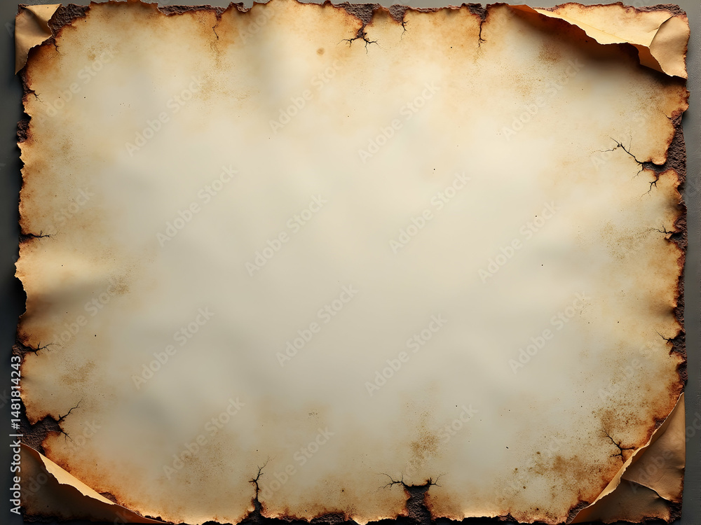 Poster vintage parchment texture with aged effects, creating a nostalgic and weathered appearance suitable 