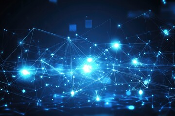 Fototapeta premium Abstract network of glowing connections