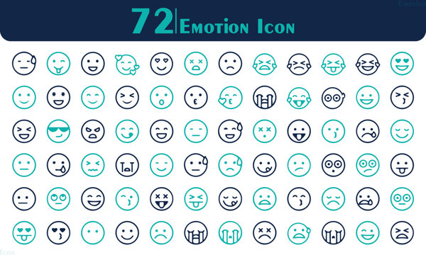 All in one emotion, emoji icon pack.