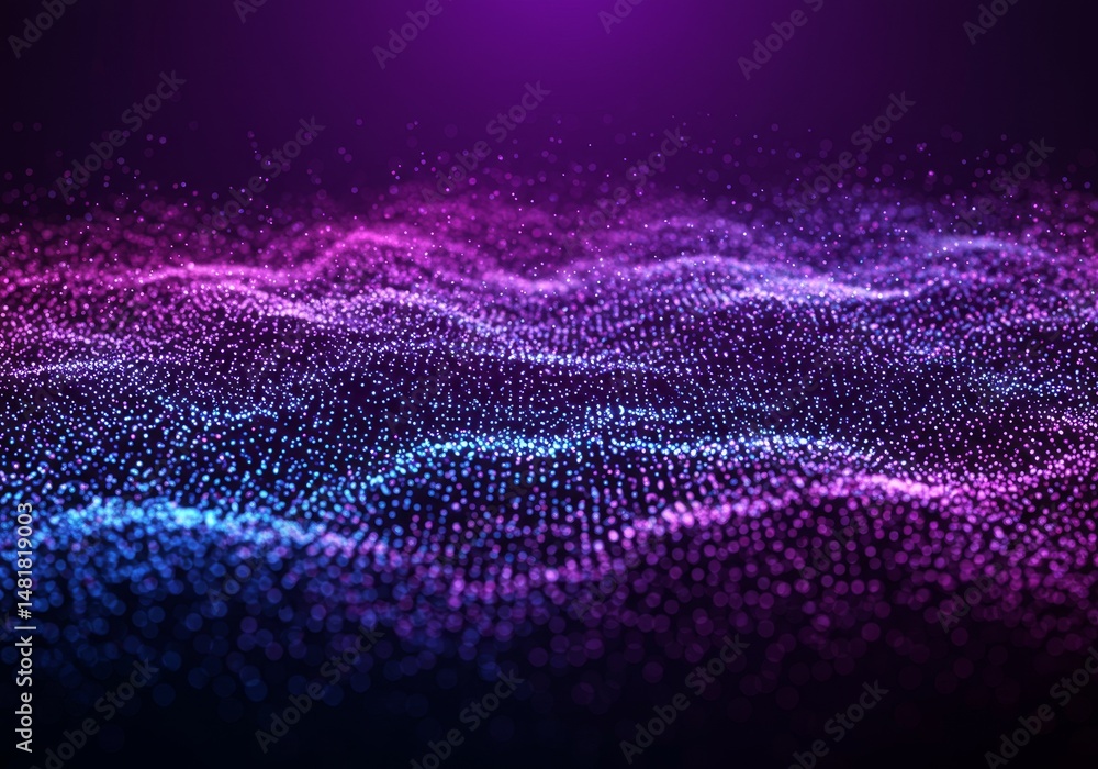 Poster abstract background 3d render digital wave