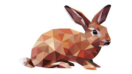 Polygonal rabbit illustration (4)