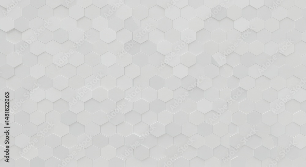 Poster abstract background 3d white hexagon pattern texture