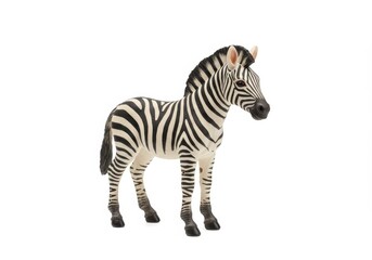 Realistic Zebra Isolated on White Background