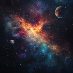 Nebulae and planets in deep space
