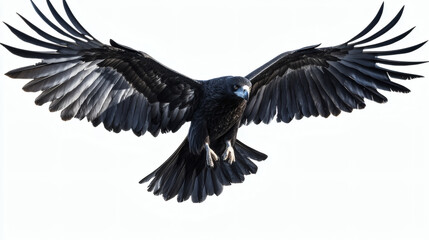 Fototapeta premium flying, photography, USA, colour image, bird, mid-air, portrait, sky, Alaska - us state, bald eagle, bird of prey, homer - Alaska, backache bay, square 