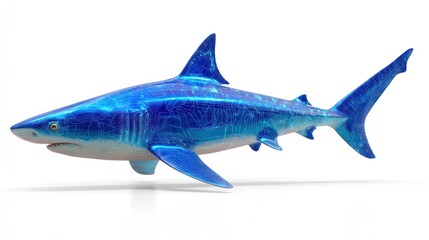 Fototapeta premium Oceanic shark, digitally rendered