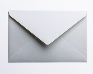 Isolated white paper envelope on a white background