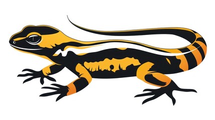Obraz premium Lizard profile, bold colors