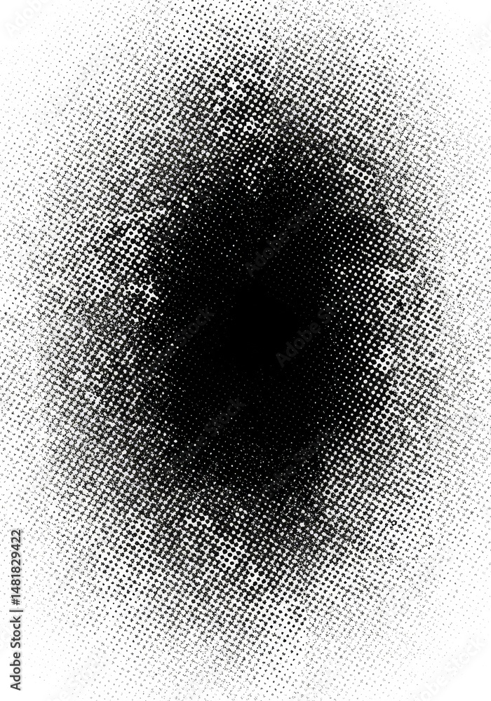 Poster abstract background black white dotted halftone texture gradient vignette