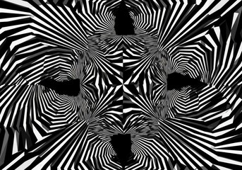Abstract Background Black White Geometric Pattern