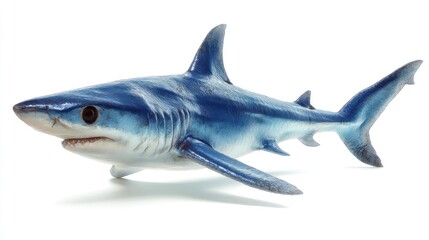 Obraz premium Blue shark, isolated on white background
