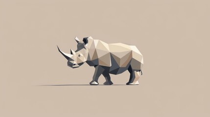 Rhinoceros polygonal illustration