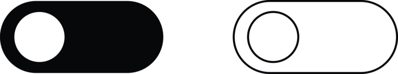 Power off button icon set. Turn off switch button. Off toggle switch buttons. Off vector with red color collection isolated on transparent background.