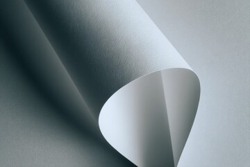 Subtle Gray Paper Curves: Abstract Textured Minimalist Design