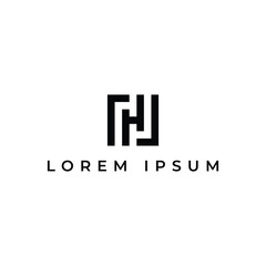 letter H logo icon vector