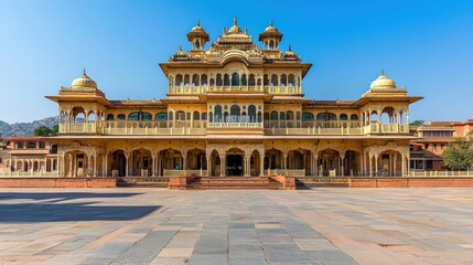 Obraz premium Majestic Hawa Mahal Palace in Jaipur, India: A Architectural Marvel