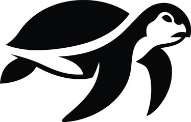 Black and White Turtle Design, Creative Turtle Sketch