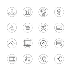 Vector icon set of business. Vector icon set of financial. Vector UI Illustration Business Finance Concept