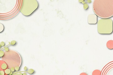 Minimalist abstract background with circles and geometric shapes in soft pastel tones, ideal for backgrounds, banners or creative projects.