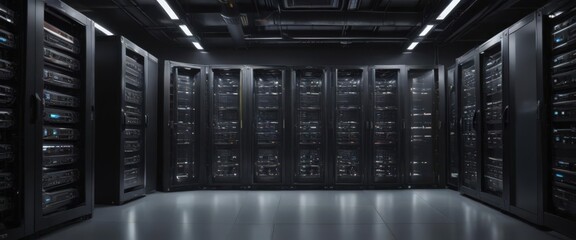 Gleaming network equipment and powerful servers fill a state-of-the-art server room , server,  system,  power
