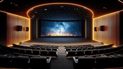 Modern cinema auditorium with spacious seating.