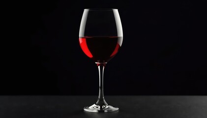Elegant wine glass filled with red wine, set against a dark background , splash, glass, pinot noir