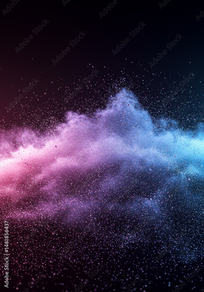 Poster abstract background colorful smoke and particle explosion