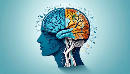 Mental Health Therapy and brain disorder or neurological disease treatment and mental health treatment concept as a sheet of torn crumpled paper as a symbol for neurology or psychological 