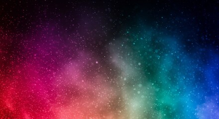 Abstract Background Colorful Vibrant Gradient Space Stars Nebula
