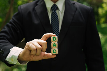 Carbon capture and climate tech concept. Direct Air Capture (DAC).
