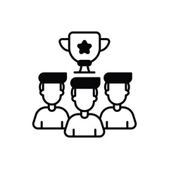 Team Success icon vector stock illustration